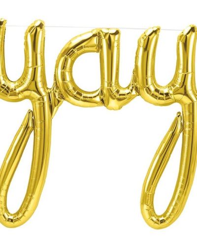 Gold ‘Yay’ Script Balloon