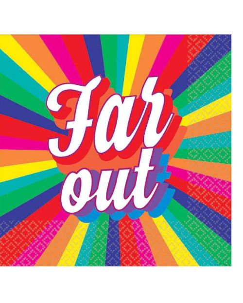 Good Vibes 70’s Beverage Napkins 16pk