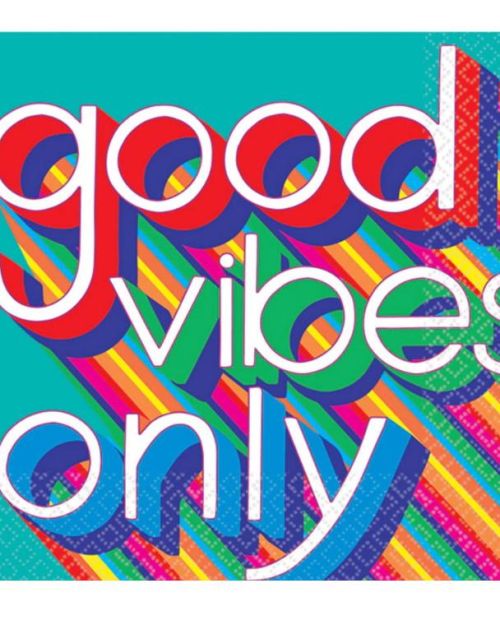 Good Vibes 70’s Lunch Napkins 16pk