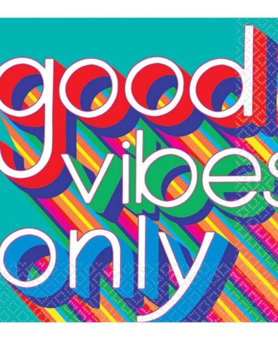 Good Vibes 70’s Lunch Napkins 16pk
