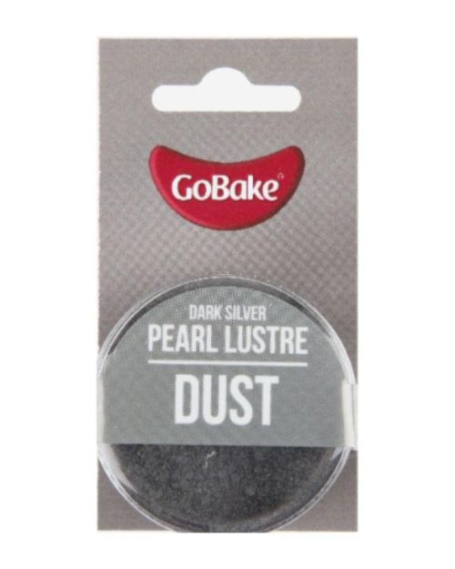 Go Bake Pearl Lustre Dust – Dark Silver