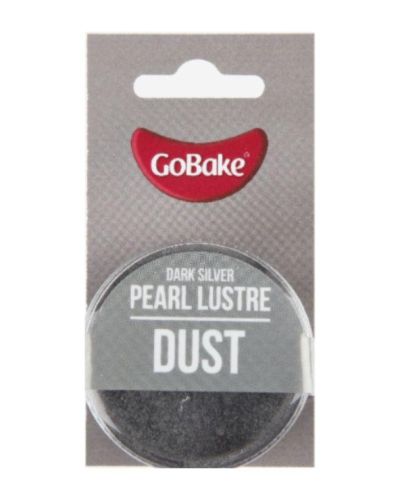 Go Bake Pearl Lustre Dust – Dark Silver