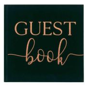 Green Velvet Foiled Wedding Guest Book