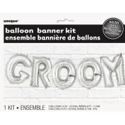 Balloon Banner Kit – Silver Groom
