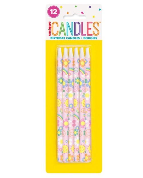 Groovy Birthday Candles 12pk