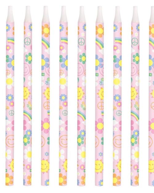Groovy Birthday Candles 12pk