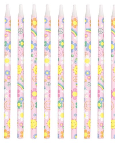 Groovy Birthday Candles 12pk