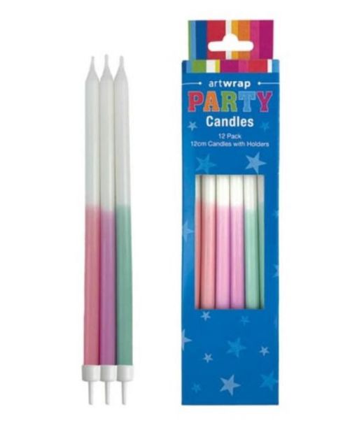 Half Dip Candles 12pk – Pinks
