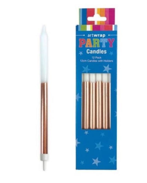 Half Dip Candles 12pk – Rose Gold