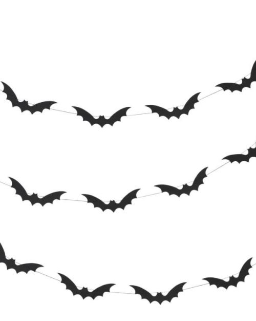 Black Bat Halloween Garland