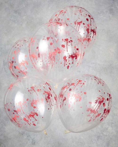 Blood Splatter Halloween Balloons 5pk
