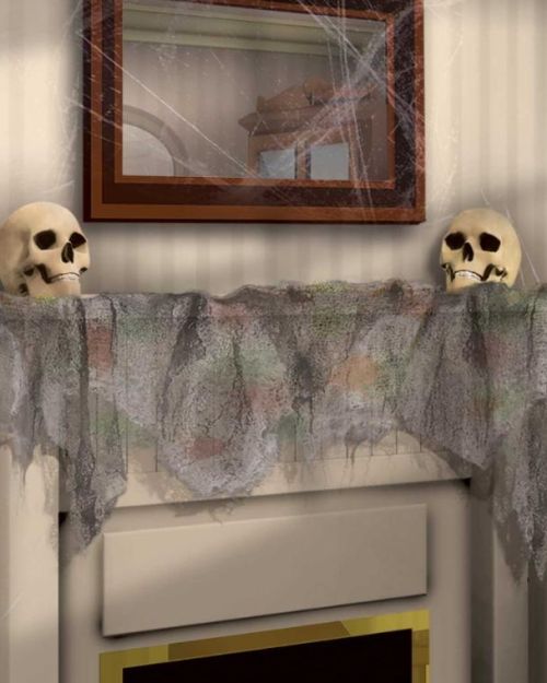 Grey Gauze Cloth Decorations 2pk