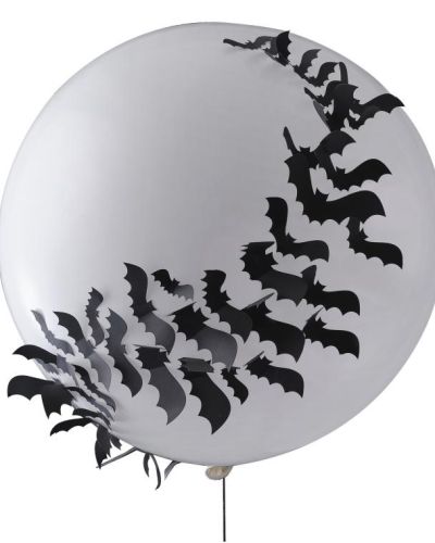 White Jumbo Balloon with Bats