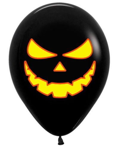 Scary Pumpkin Halloween Balloons 12pk