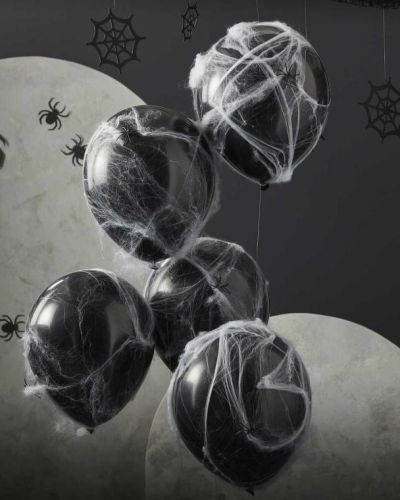 Halloween Spiders & Cobwebs Balloons 5pk