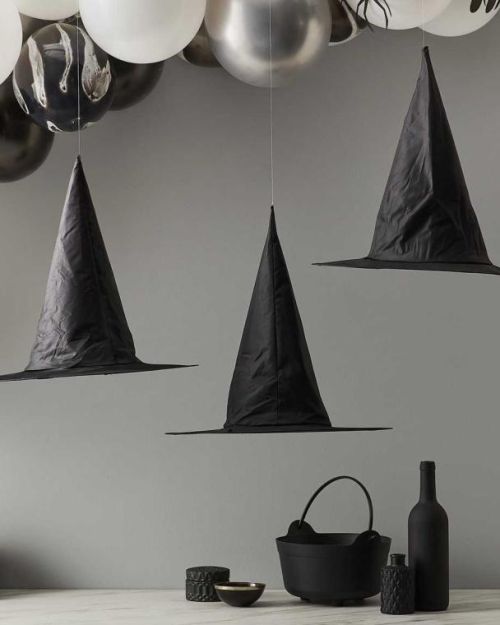 Halloween Hanging Witch Hat Decorations 3pk