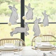 Hanging Easter Bunny Decorations with Honeycomb Tails