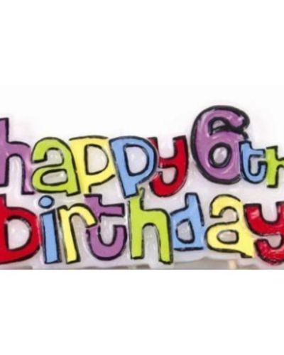 Happy 6th Birthday Candle