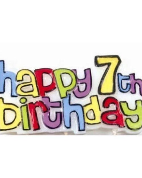Happy 7th Birthday Candle