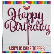 GoBake Happy Birthday Cake Topper – Pink