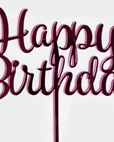 GoBake Happy Birthday Cake Topper – Pink