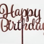 GoBake Happy Birthday Cake Topper – Rose Gold