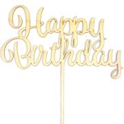 GoBake Happy Birthday Cake Topper – Wood