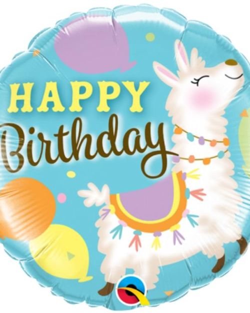 Birthday Llama Foil Balloon