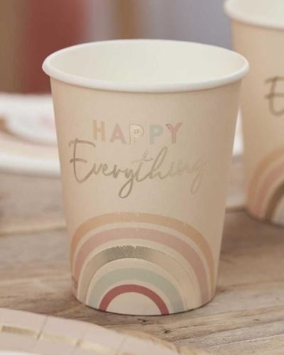 Happy Everything Rainbow Cups 8pk