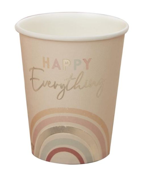Happy Everything Rainbow Cups 8pk
