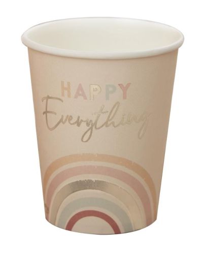 Happy Everything Rainbow Cups 8pk