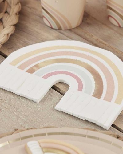 Happy Everything Rainbow Fringe Napkins 16pk