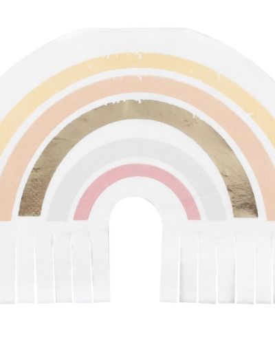Happy Everything Rainbow Fringe Napkins 16pk