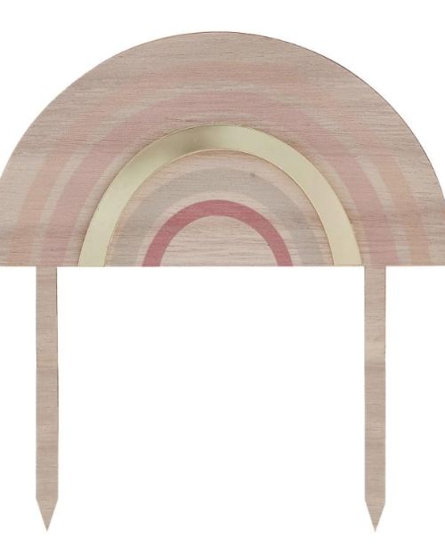 Happy Everything Rainbow Wooden Cake Topper