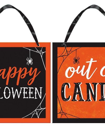 Happy Halloween Out of Candy Sign