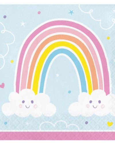 Happy Rainbow Lunch Napkins 16pk