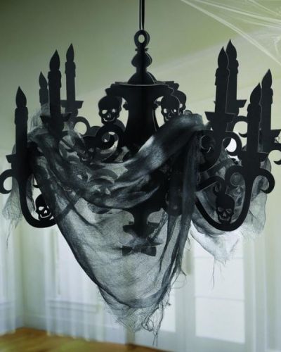 Haunted Mansion Candelabra & Gauze Decoration