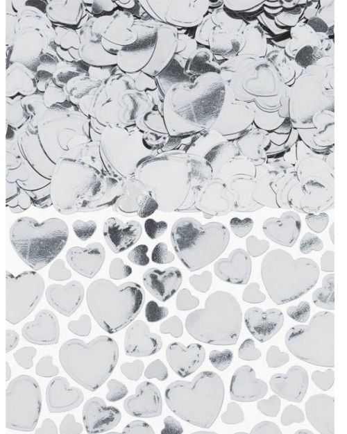 Hearts Confetti – Silver