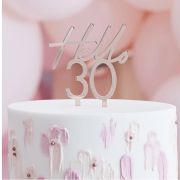 Hello 30 Rose Gold Cake Topper