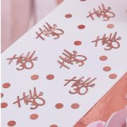 Hello 30 Rose Gold Confetti