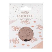 Hello 50 Rose Gold Confetti