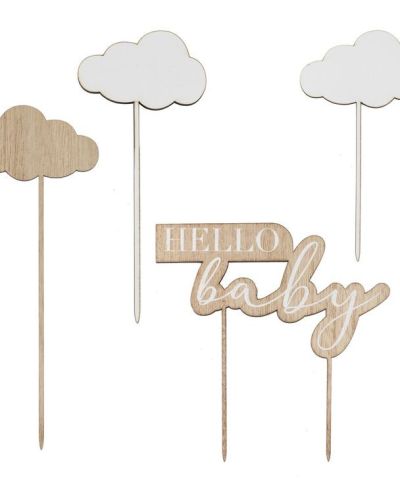 Hello Baby Cloud Cake Topper Set
