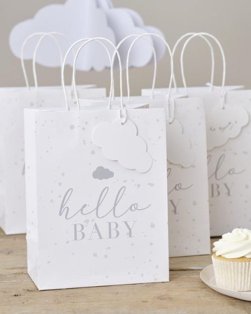 Hello Baby Cloud Gift Bags 5pk