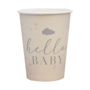 Hello Baby Neutral Baby Shower Cups 8pk