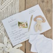 Hello Baby Linen Baby Journal Book