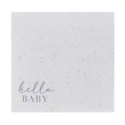 Hello Baby Neutral Baby Shower Napkins 16pk