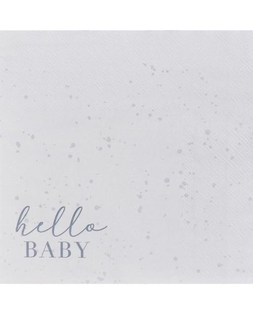 Hello Baby Neutral Baby Shower Napkins 16pk