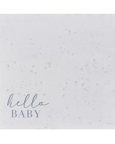 Hello Baby Neutral Baby Shower Napkins 16pk
