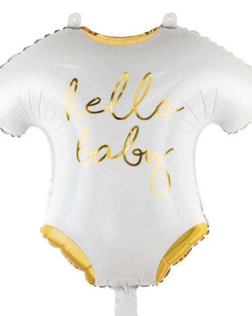 Hello Baby Romper Shape Foil Balloon