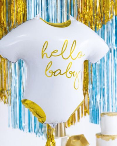 Hello Baby Romper Shape Foil Balloon